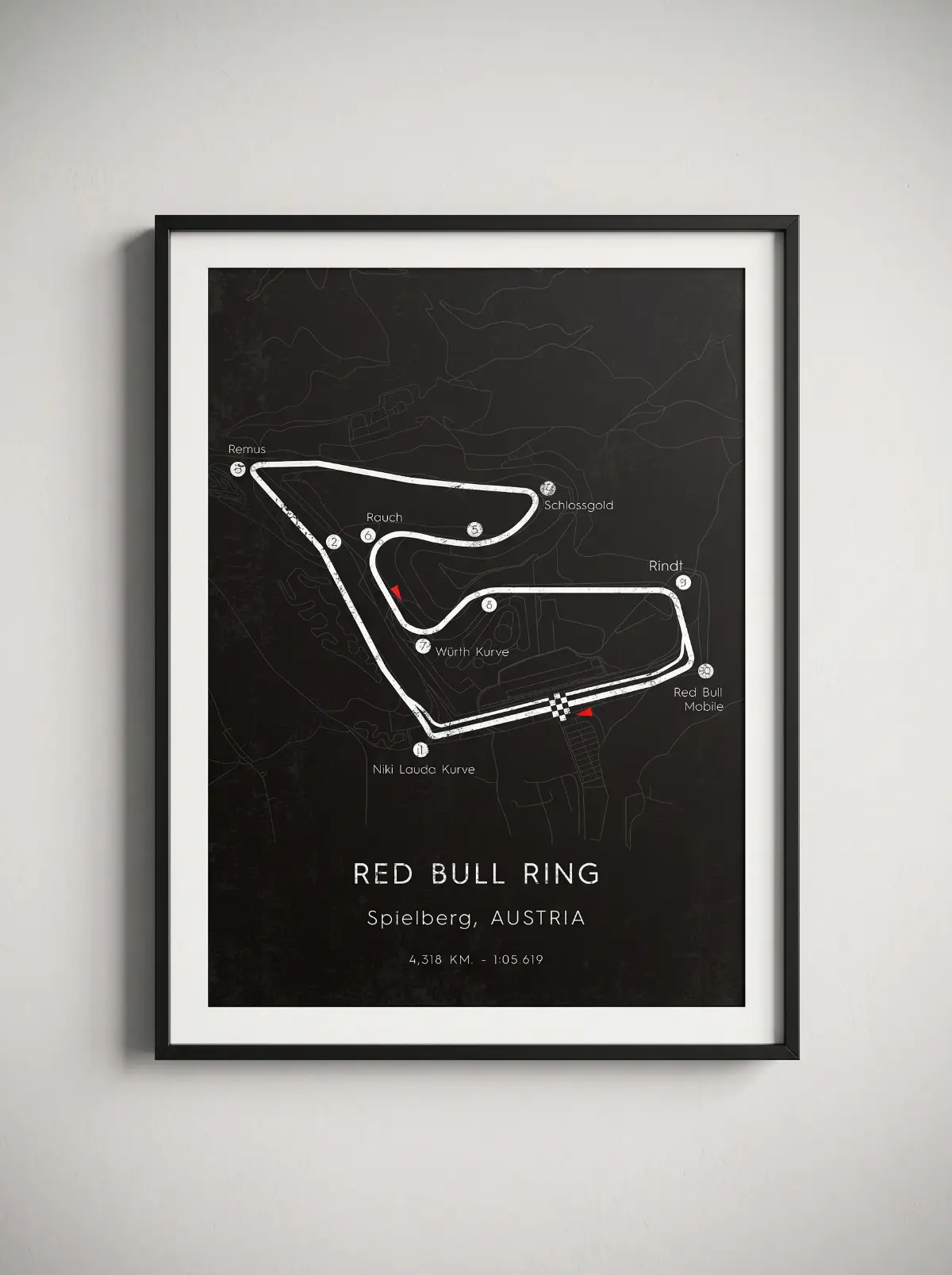 Mapa circuito carrera Austria