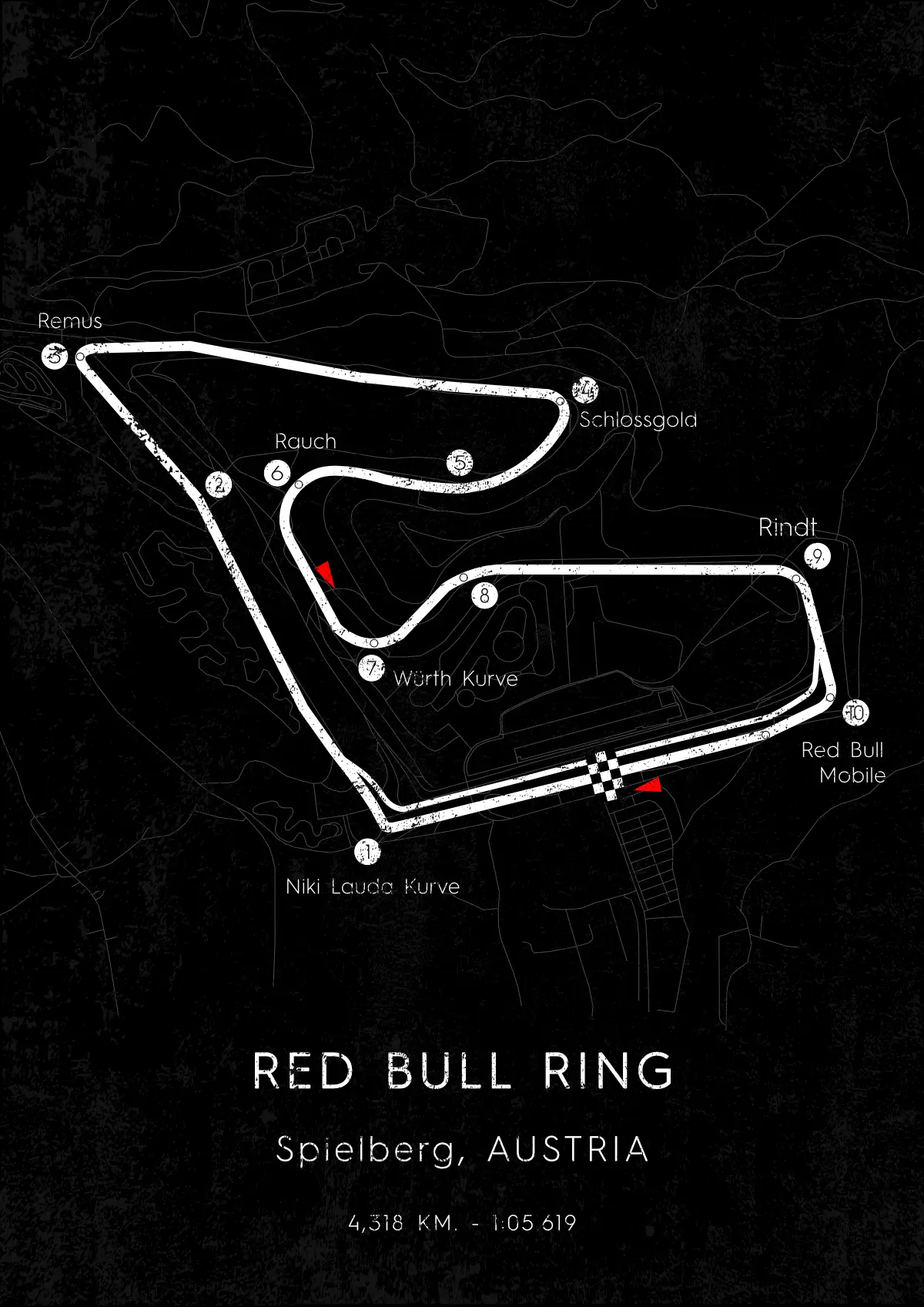 Mapa circuito carrera Austria