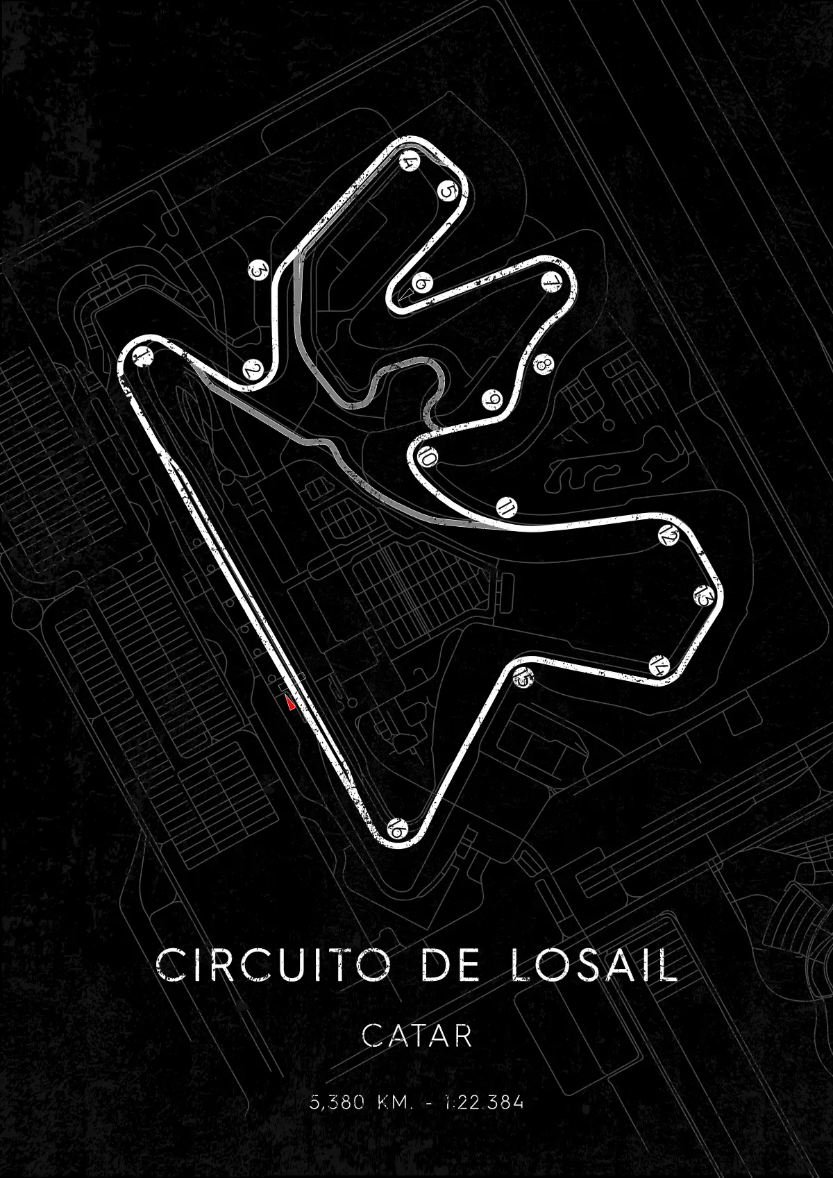 Mapa circuito carrera Catar