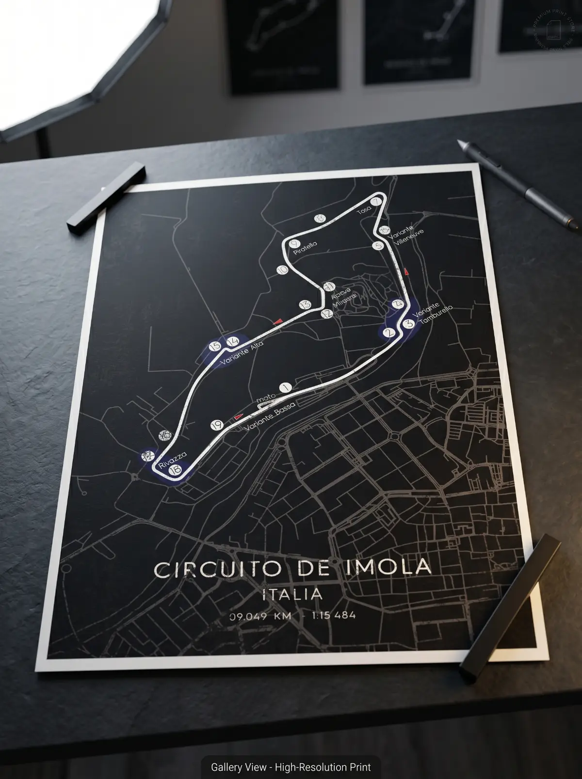 Mapa circuito carrera Imola