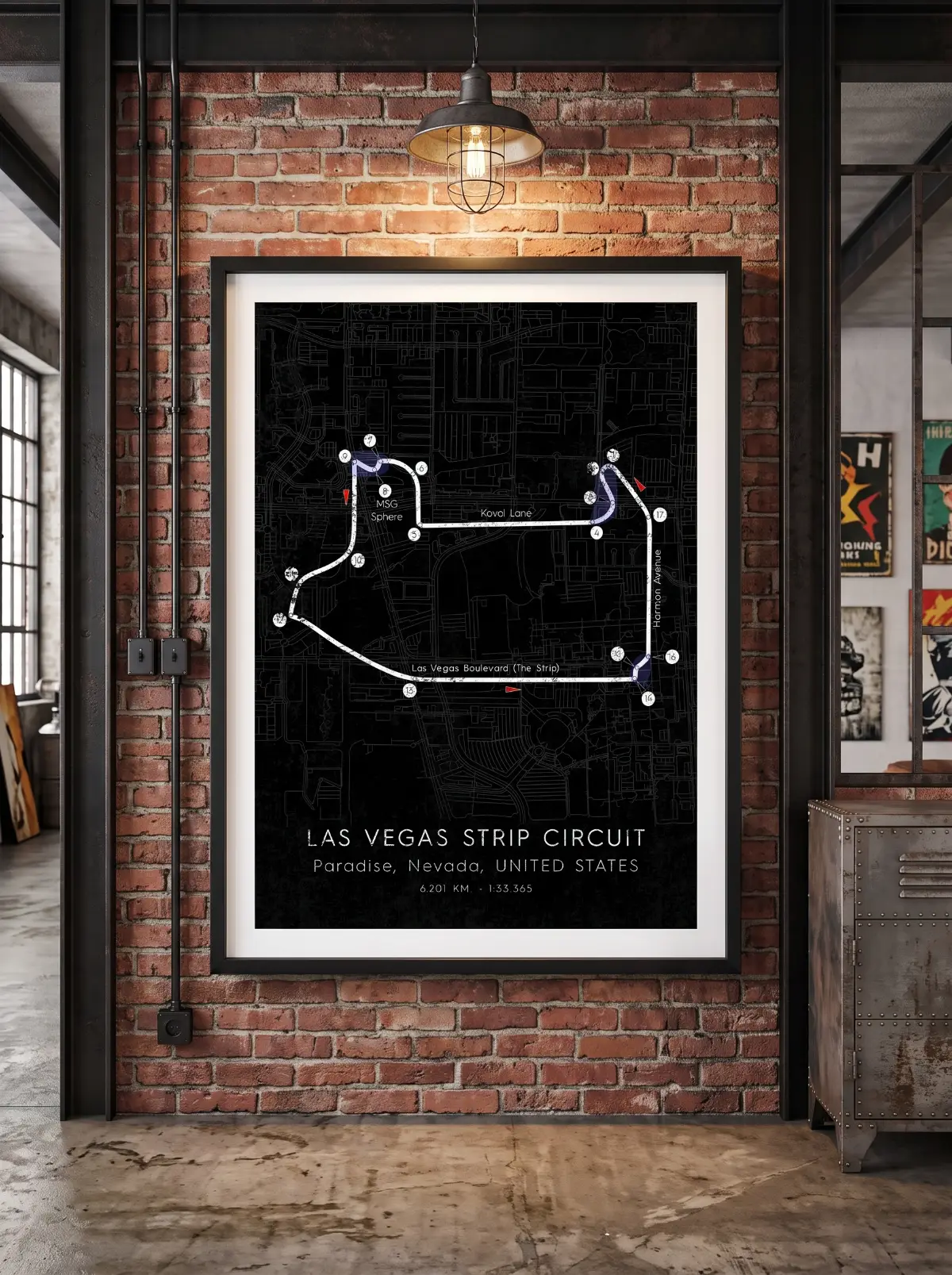 Mapa circuito carrera Las Vegas