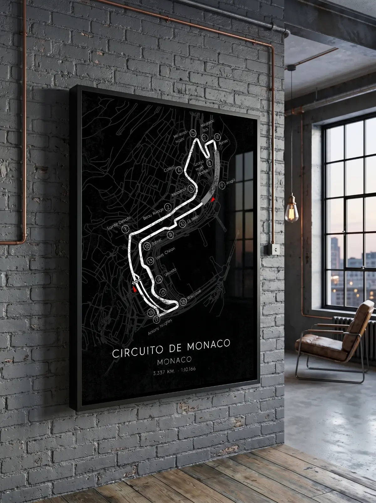 Mapa circuito carrera Monaco