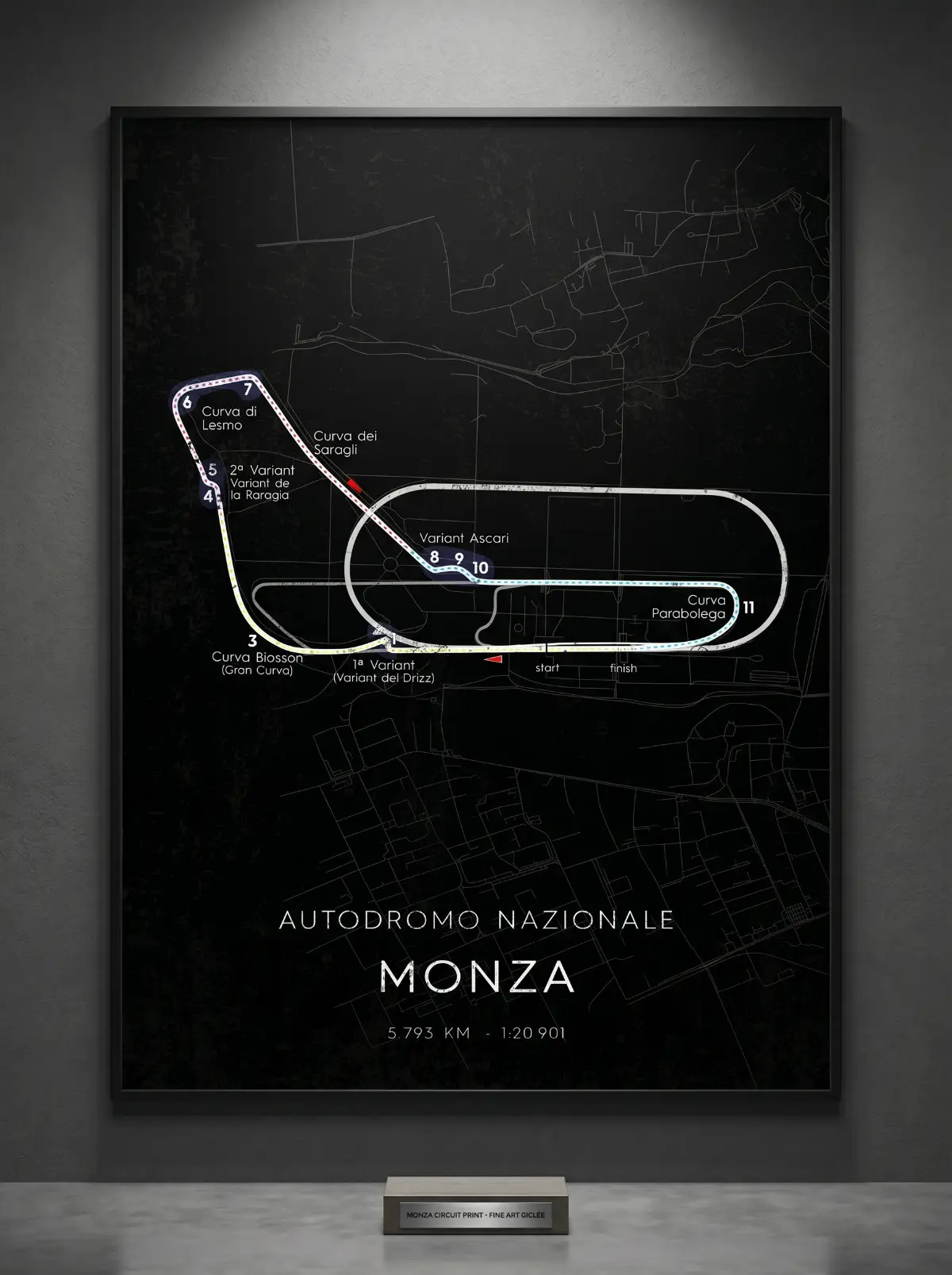 Mapa circuito carrera Monza
