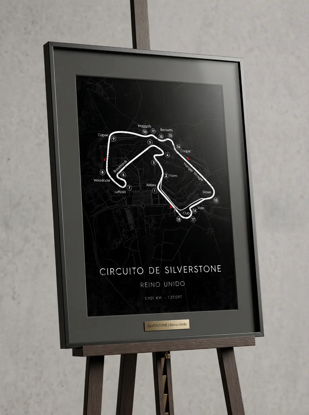 Mapa circuito carrera Silverstone