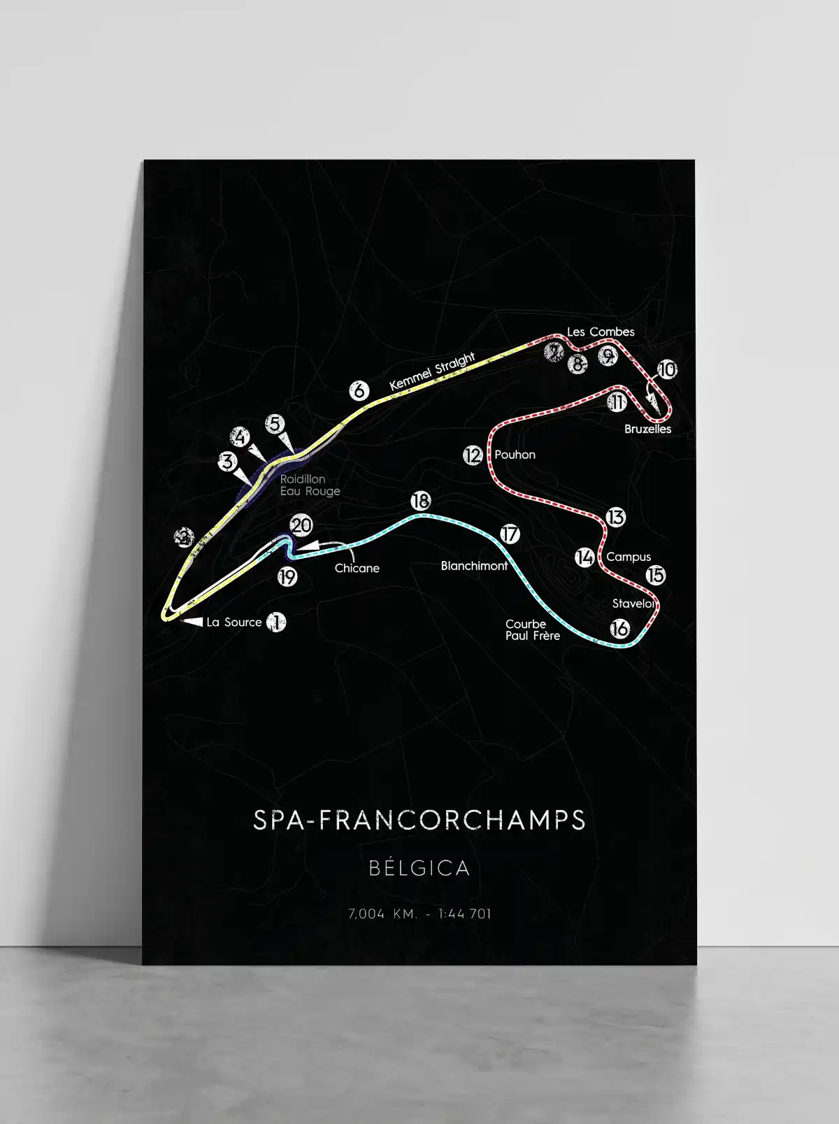 Mapa circuito carrera Spa-Francorchamps