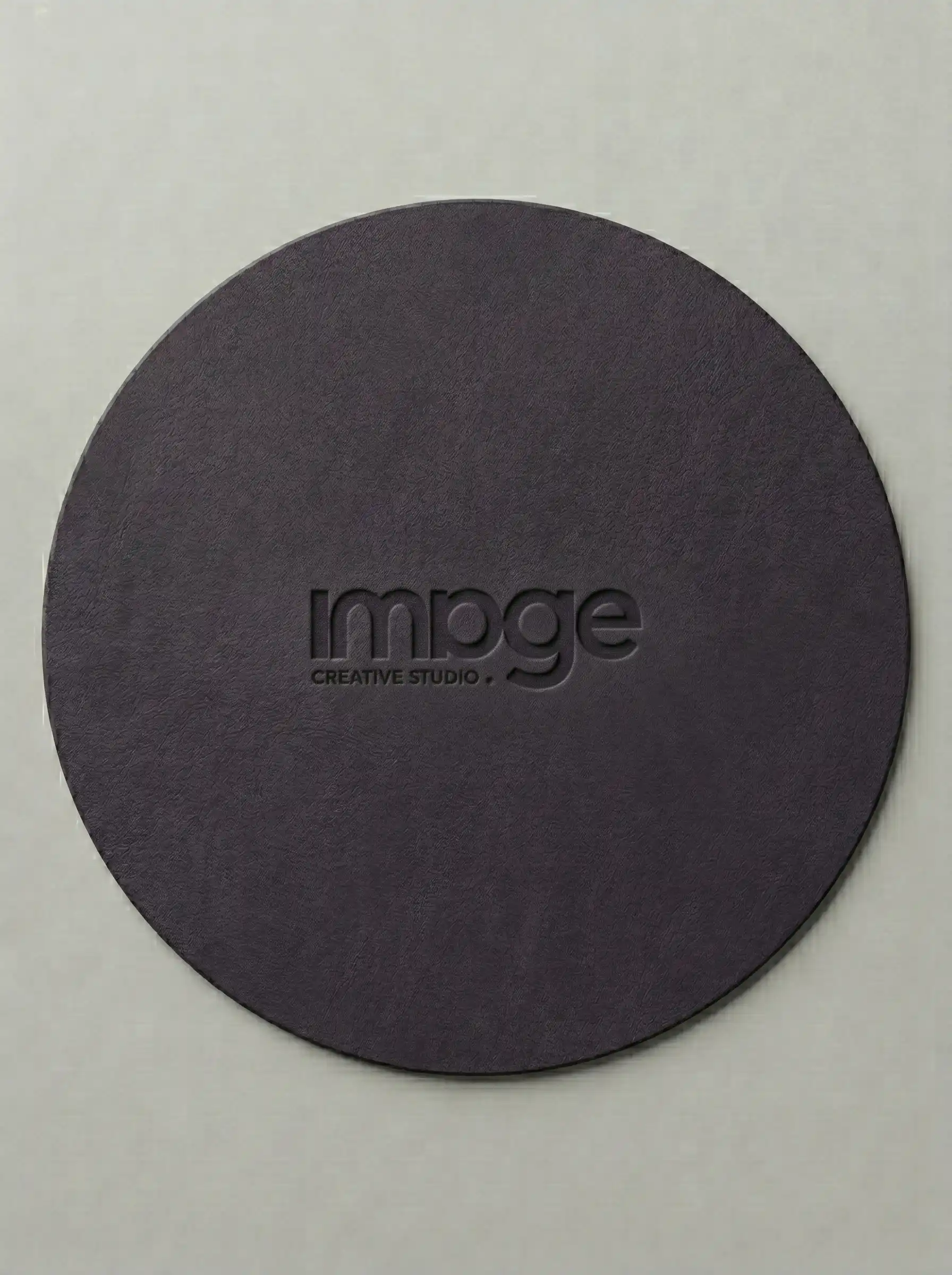 Mousepad Circular Marrón