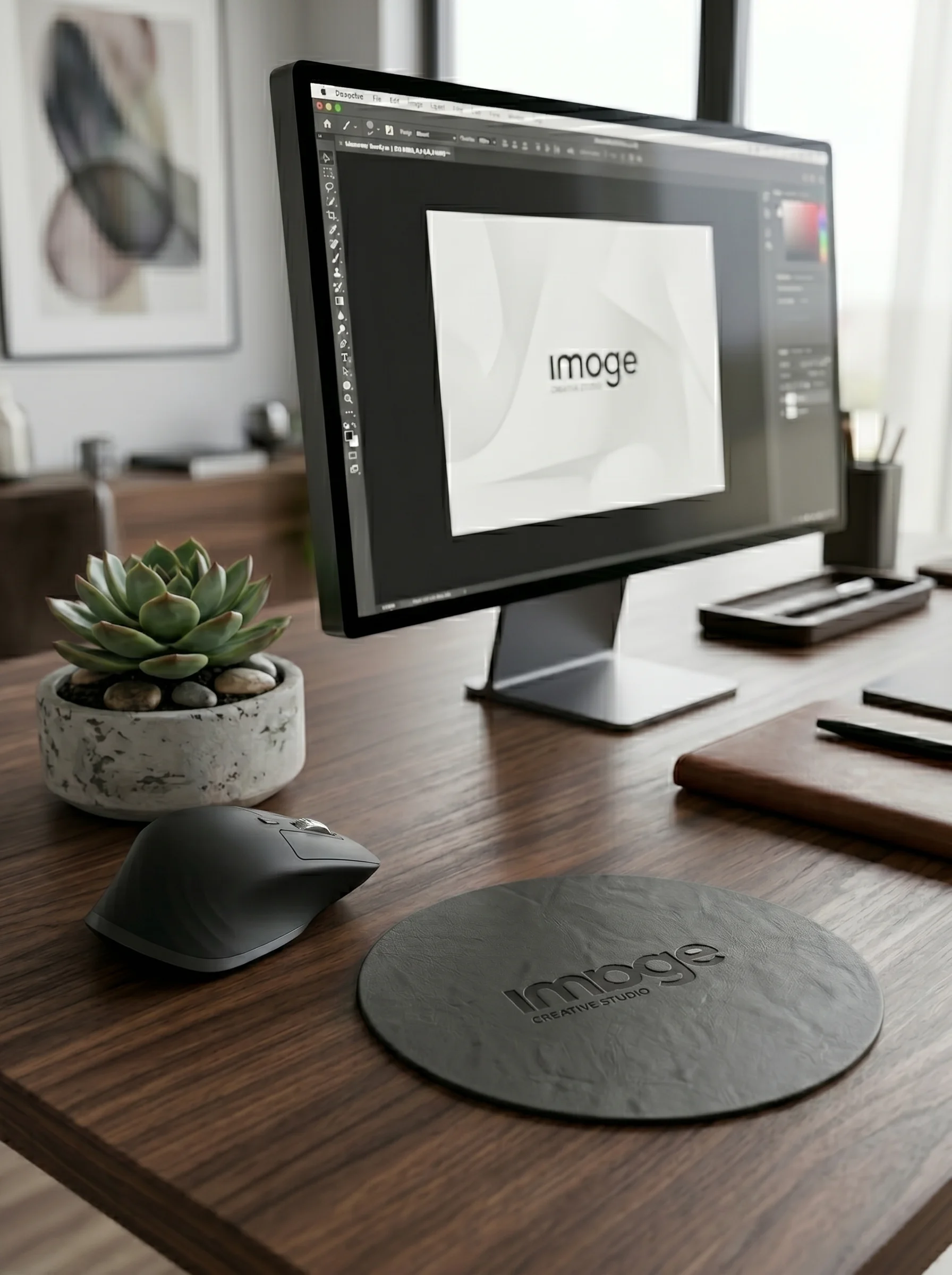 Mousepad Circular Negro