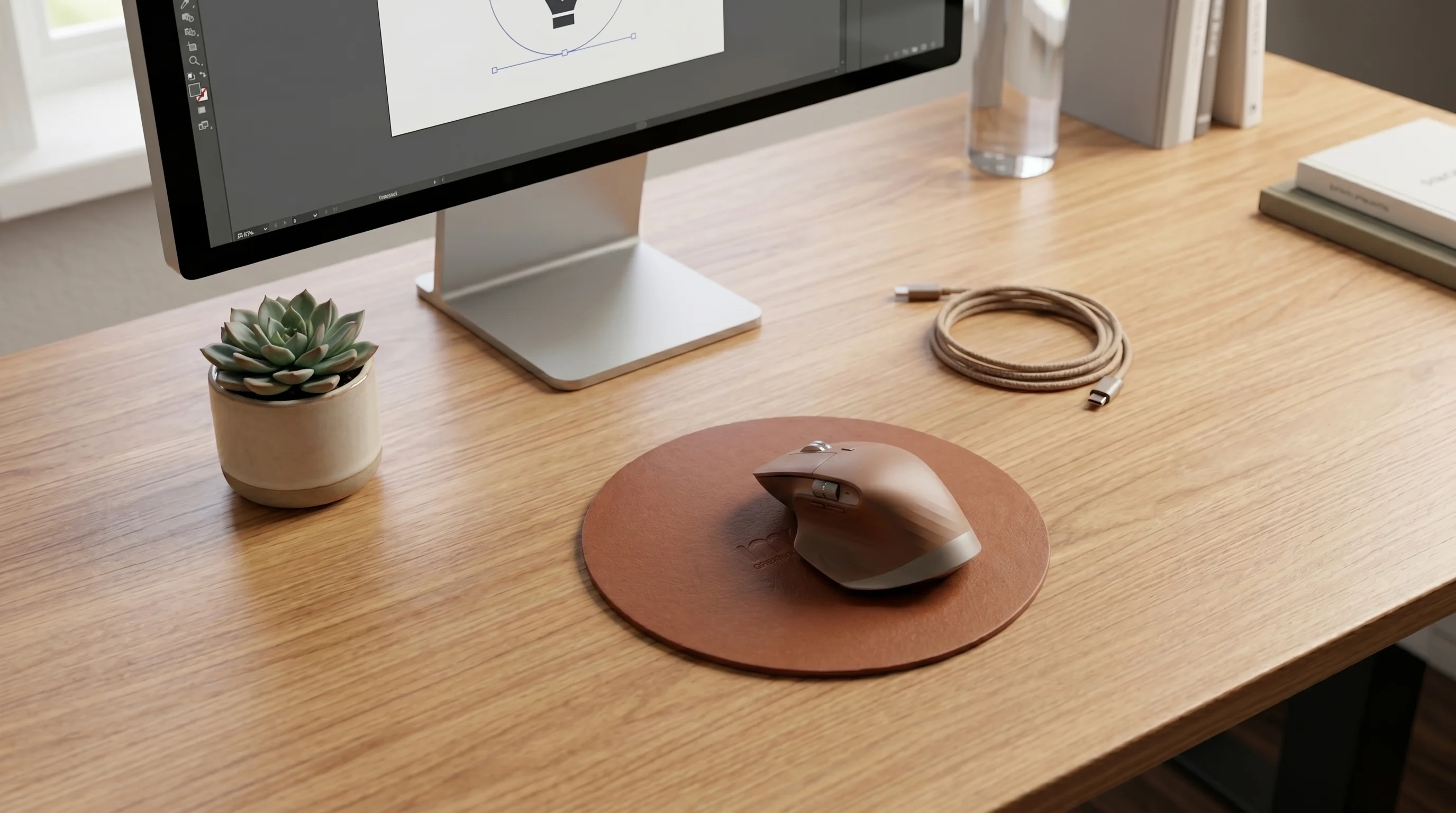 Mousepad Circular Terracota