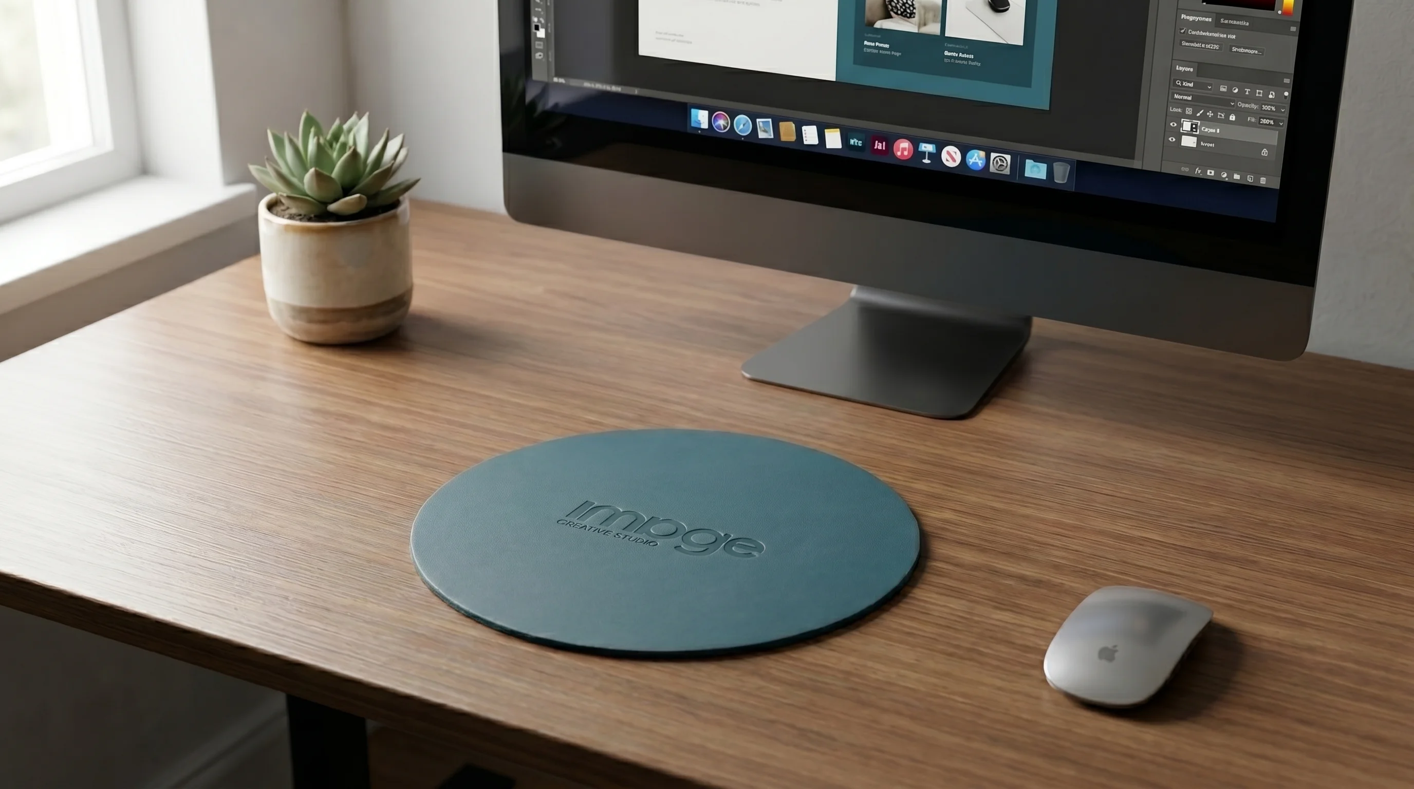 Mousepad Circular Verde Inglés